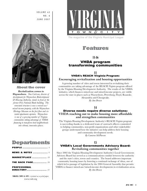 VHDA Program Transforming Communities - the Virginia Municipal ...