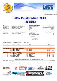 LUSV Meisterschaft 2013 Rangliste