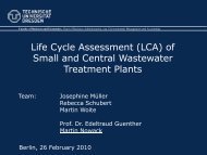 Life cycle assessment framework - DEMOWAS