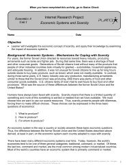 Economic Systems and Scarcity - Lake Central High School