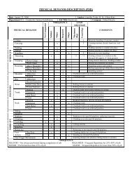 PHYSICAL DEMANDS DESCRIPTION (PDD) - IBEW Local 353