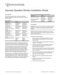 Genesis Speaker-Strobe Installation Sheet - Edwards Signaling