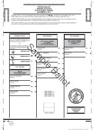 Sample Sa m am Ballot Ba alo - Floyd County Indiana