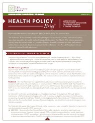 Health Policy Brief - The Colorado Trust