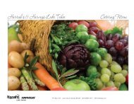 Harrah's & Harveys Lake Tahoe Catering Menu