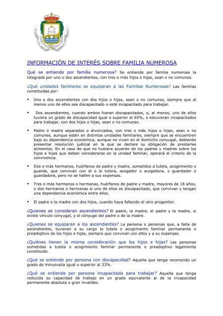 Word Pro - Copia de FAMILIA NUMEROSA.lwp - Ayuntamiento de ...