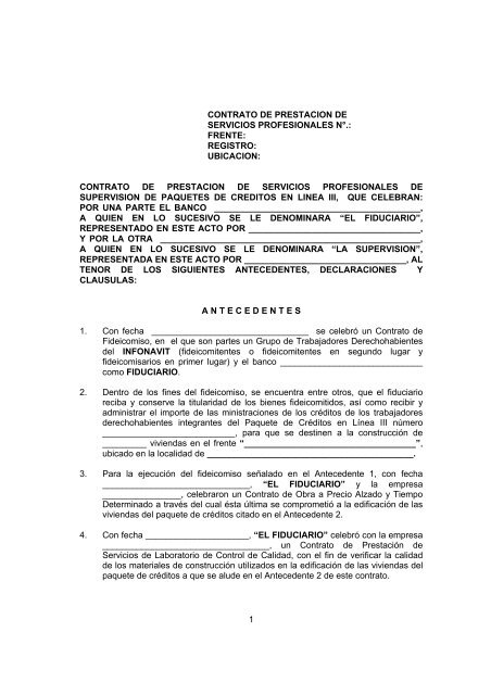 1 contrato de prestacion de servicios profesionales n - Infonavit