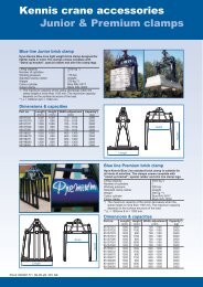 Junior & Premium clamps Kennis crane accessories - Hyva