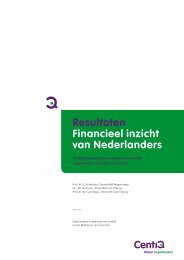 Resultaten Financieel inzicht van Nederlanders - Wijzer in geldzaken