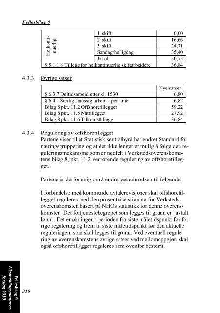 INDUSTRIOVERENSKOMSTENE 2010 - 2012 - Fellesforbundet