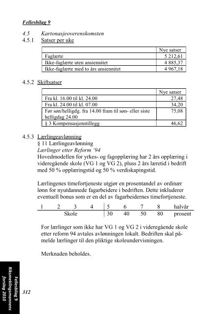 INDUSTRIOVERENSKOMSTENE 2010 - 2012 - Fellesforbundet