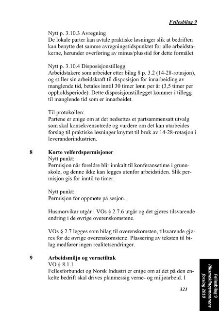 INDUSTRIOVERENSKOMSTENE 2010 - 2012 - Fellesforbundet