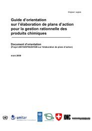 Guide d'orientation sur l'Ã©laboration de plans d'action pour ... - UNITAR