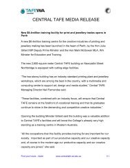 CENTRAL TAFE MEDIA RELEASE - TAFE Directors Australia