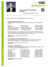 Gemeinderatssitzung am 03.07.2012 - ÃVP Frauenkirchen