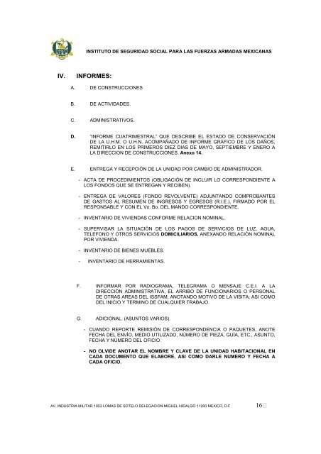 Manual de Administradores - Issfam