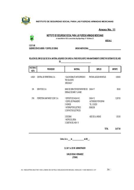 Manual de Administradores - Issfam