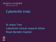 8-cyberknife-trials - Royal Marsden Hospital