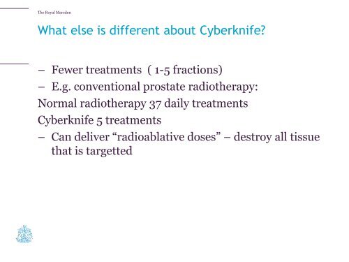 8-cyberknife-trials - Royal Marsden Hospital