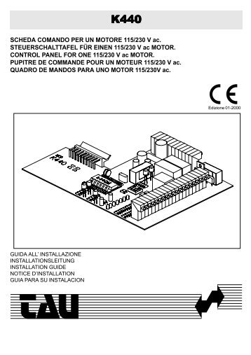 SCHEDA COMANDO PER UN MOTORE 115/230 V ac ...