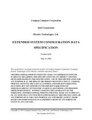 EXTENDED SYSTEM CONFIGURATION DATA SPECIFICATION