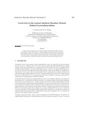 Local errors in the constant and linear Boundary Element Method for ...