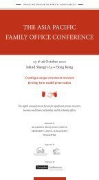 the asia pacific family office conference - Asian Strategy ...