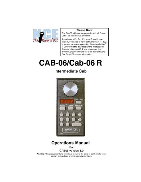 Cab06 PagePlus - NCE