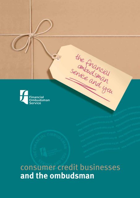 consumer credit and the ombudsman - Financial Ombudsman Service