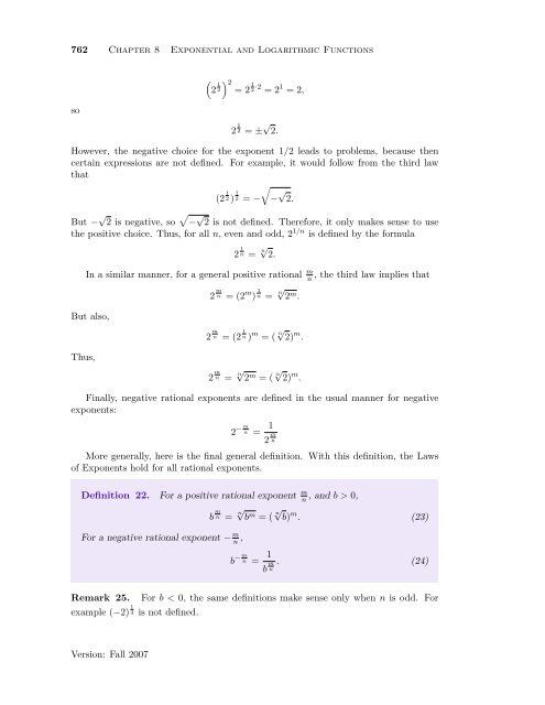 Section 1: Exponents and Roots