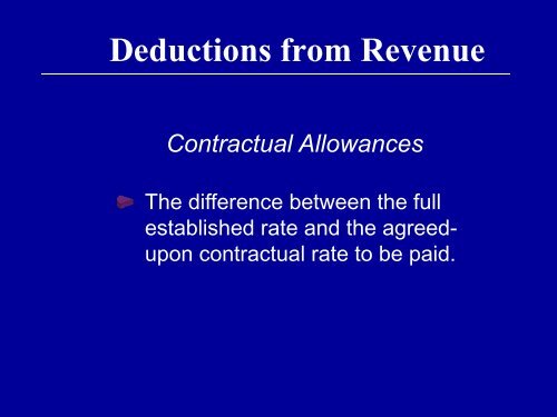 Contractual Allowances