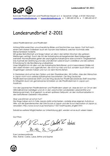 Landesrundbrief 2-2011 - BdP Landesverband Bayern