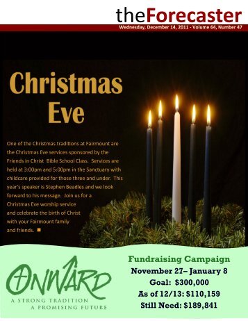 this week s bulletin fairmount christian church