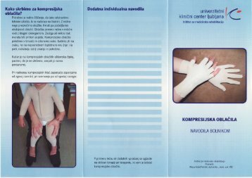 Kompresijska oblačila (PDF) - Univerzitetni Klinični Center Ljubljana