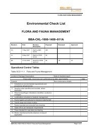 BBA-CKL-1000-1400-011A-B-01 Flora and Fauna Management