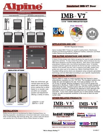 Insulated IMB-V7 Door - Alpine Overhead Doors