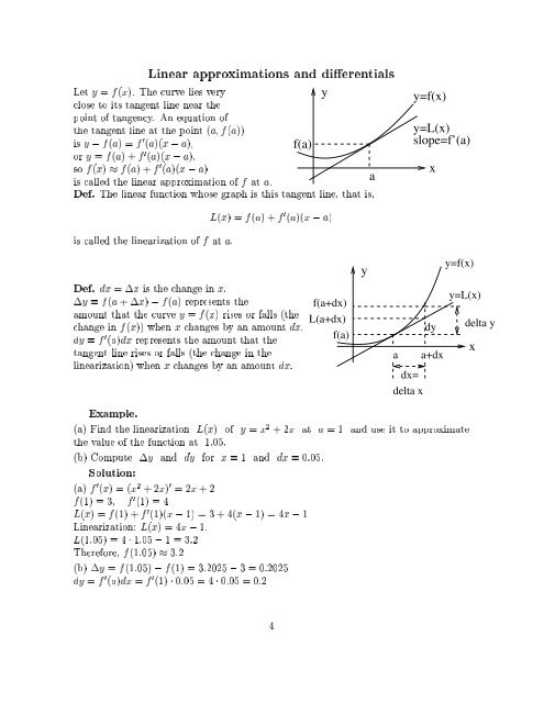 Math 75 Maria Voloshina Review - 2 THEORY Differentiation rules 1 ...