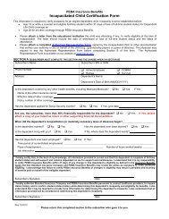 Incapacitated Child Certification Form