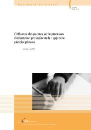 L'influence des parents sur le processus d'orientation professionnelle