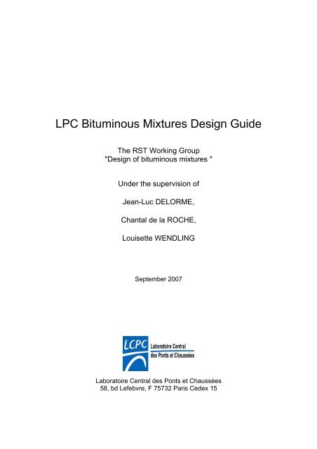 6. LPC Bituminous Mixtures Design Guide, Sept 2007. - Aapaq.org