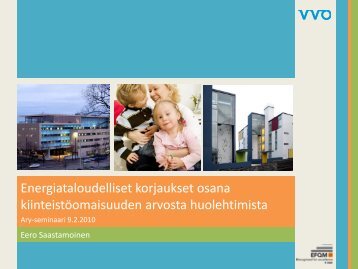 Energiataloudelliset korjaukset osana kiinteistöomaisuuden arvosta ...