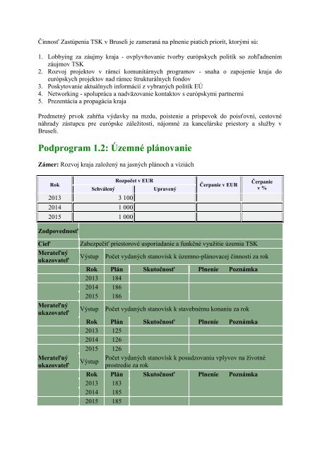 NÃ¡vrh RozpoÄtu TrenÄianskeho samosprÃ¡vneho kraja na roky 2013 ...