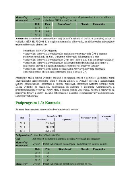 NÃ¡vrh RozpoÄtu TrenÄianskeho samosprÃ¡vneho kraja na roky 2013 ...