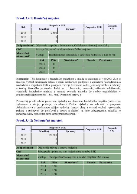 NÃ¡vrh RozpoÄtu TrenÄianskeho samosprÃ¡vneho kraja na roky 2013 ...