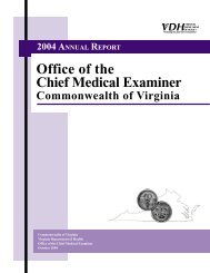 Office of the Chief Medical Examiner - Virginia Department of Health