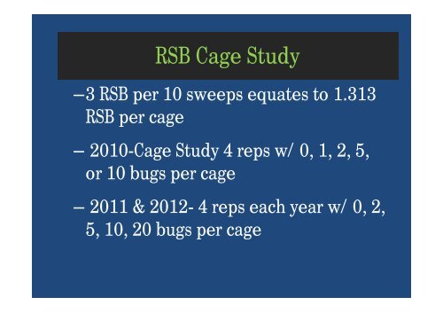 Stink Bug Thresholds in First and Second Crop and Efficacy of ...