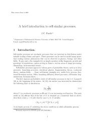 A brief introduction to self-similar processes. - Cimat