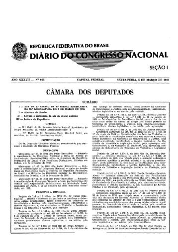 repÃºblica federativa do brasil diario acional seÃ§Ã£o i - CÃ¢mara dos ...