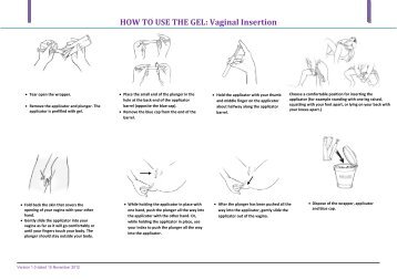 Vaginal Gel Use Instructions