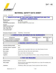 Download Summit SH-46 Material Safety Data Sheet (MSDS)